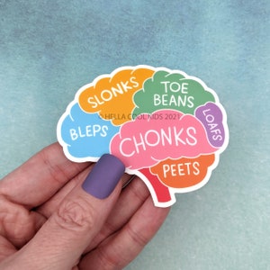 Cat Lover Brain Vinyl Sticker image 3