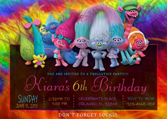 Trolls invitations deals