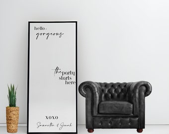Customizable Wedding Mirror Decal: Personalized Vinyl Stickers