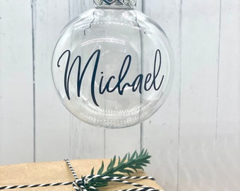 Personalize Your Christmas Ornaments DECALS ONLY | Wedding Favors | Customize First Christmas | Anniversaries | Engagements | Special Events