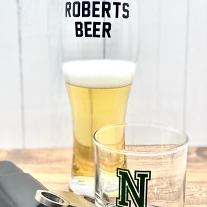 Personalized Groomsman DECALS for Whiskey glasses Beer steins CUSTOMIZE your Bridal party Glasses Great Gift idea for Wedding Party image 5