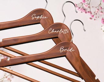Wedding Dress Hanger Name DECAL | Custom Bridal Party Stickers | Personalized Decals for