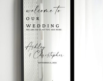 Wedding Mirror Decals | Welcome to our Wedding |  | You Look Incredible, Now Go Grab a Drink xo The Host Names/DECALS ONLY