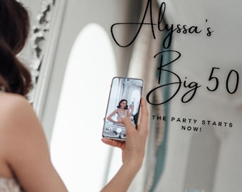 50th Birthday Mirror Decal | Custom Welcome Celebration