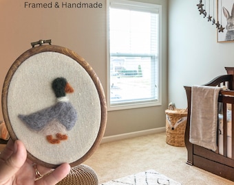HandmadeMallard Duck Nursery Wall Art | Framed Rustic Baby Room Decor | Woodland Farm Nursery | Baby Shower Gift