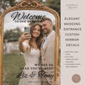 Wedding Mirror Decal, Custom Welcome Sign Sticker, Personalized Selfie Mirror Sign, Reception Entrance Decor, DIY Wedding Vinyl product logo