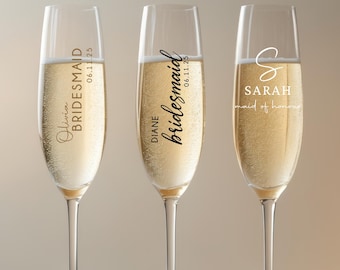 Custom Name and  Bridal Party Glass Decals