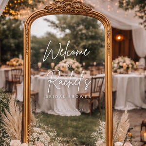 Wedding Mirror Decal, Custom Welcome Sign Sticker, Personalized Selfie Mirror Sign, Reception Entrance Decor, DIY Wedding Vinyl image 19
