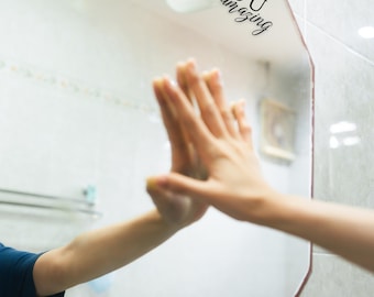 Positive Affirmation Decal, Self-Love Vinyl Sticker, Mirror Decor