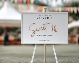 Custom Sweet 16 Vinyl Decal: Birthday Party Mirror & Sign Decor