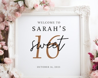 Custom Sweet 16 Decal: Personalized Birthday Party Decor