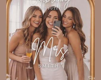 Bridal Shower Mirror Sign Decal, Custom Bridal Shower Welcome Mirror, Selfie Mirror Sign, Personalized Bride To Be Party Decor