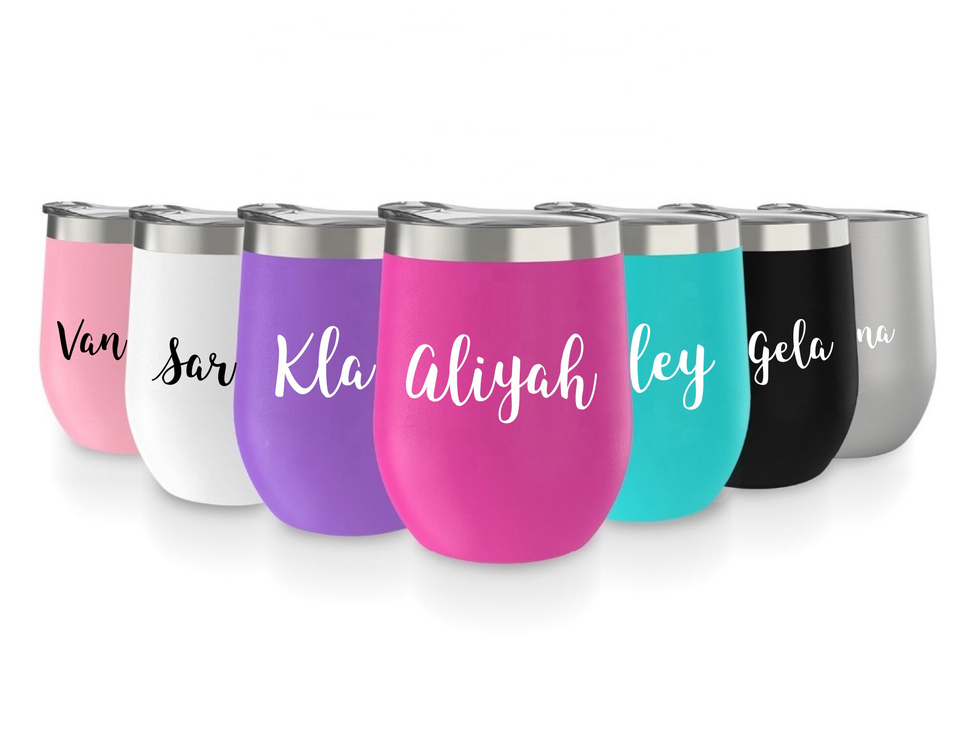 Personalized Wine Tumbler Decals Etsy