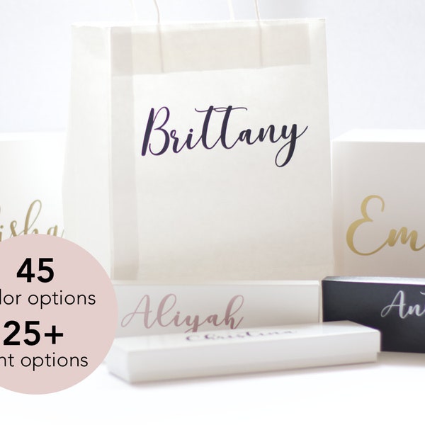 Custom Gift Bag DECALS | Custom Vinyl Decals | Decals for Bridal Party Proposal Boxes | Personalized Stickers for Gifts for all Occasions