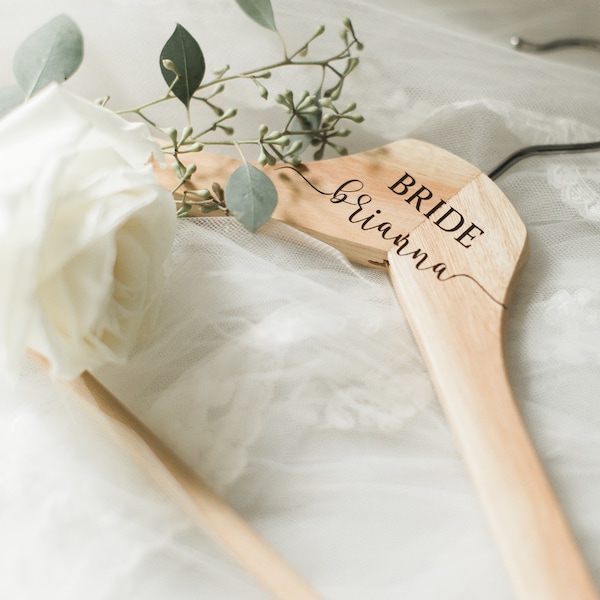 WEDDING HANGER DECALS |Custom Bridal Party Gifts | Bridesmaid or Maid of Honor Gifts | Personalize Dress Hangers | Mother of Bride or Groom