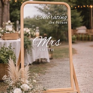 Wedding Mirror Decal, Custom Welcome Sign Sticker, Personalized Selfie Mirror Sign, Reception Entrance Decor, DIY Wedding Vinyl image 17