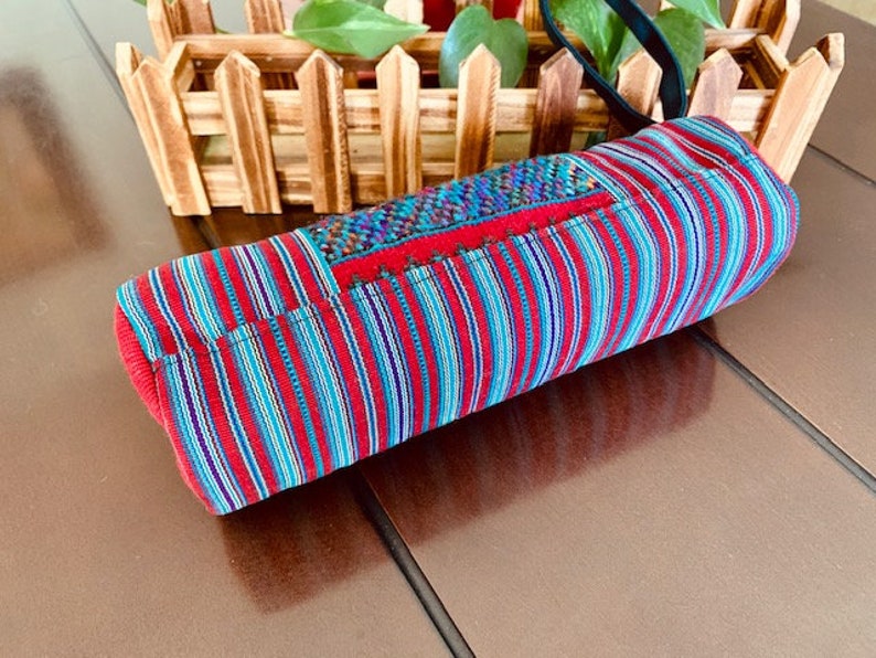Guatemalan Beautiful Pencil Makeup Bag Handcrafted Vibrant Colors