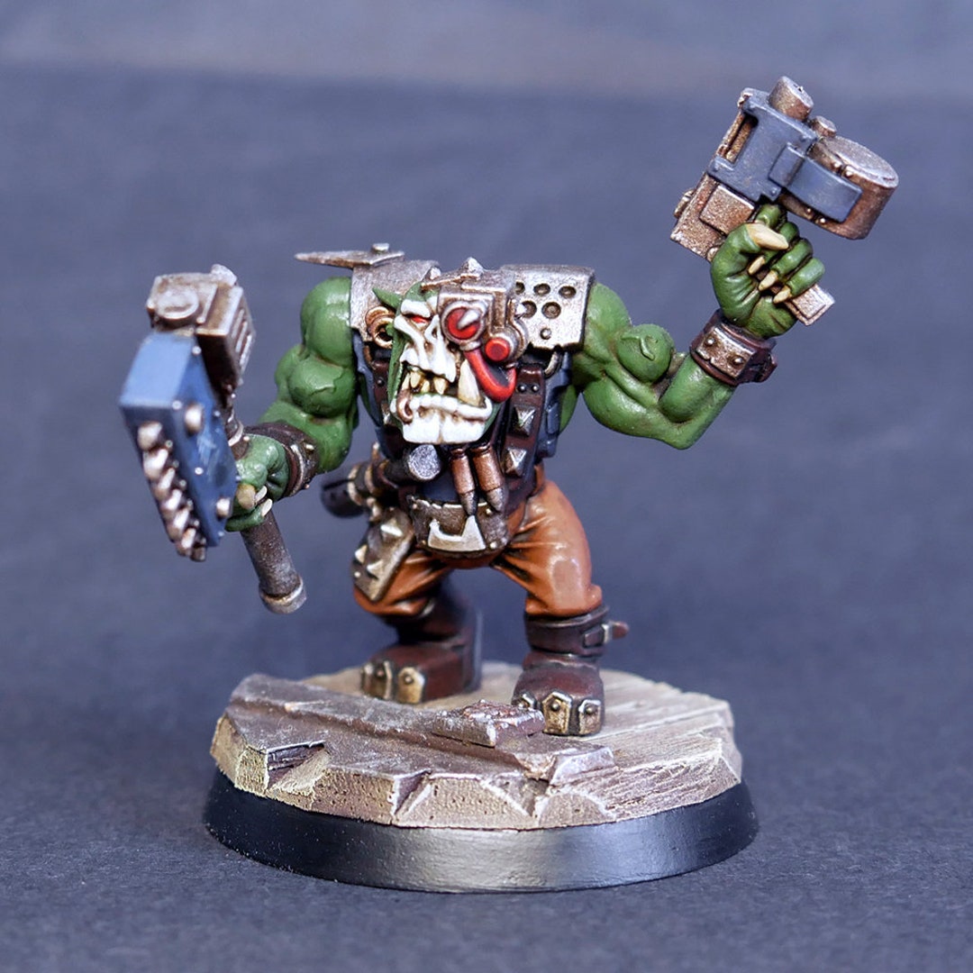 Warhammer 40K Painted Death Skulls Ork Nob Etsy
