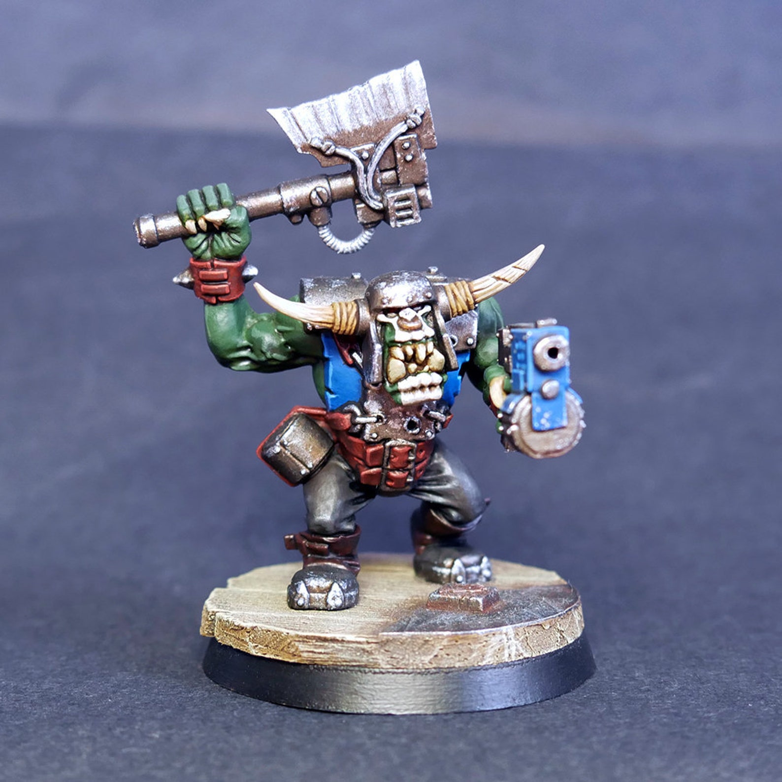 Warhammer 40K Painted Death Skulls Ork Nob Etsy