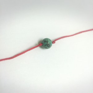 Beato piccolo rosso stringa Bracciale con la perla di Mala - 3 quantità