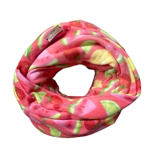 Fleece Travel Tube Blanket, Fruit Pattern, Cozy for Flights, Road Trips