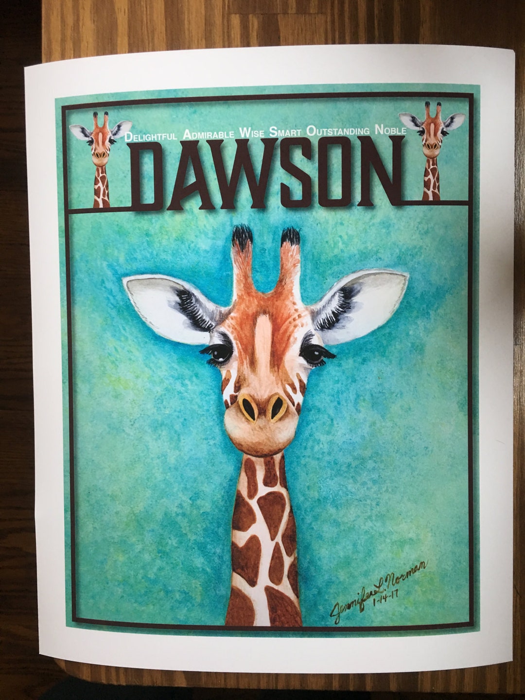 Custom Baby Shower Gift Giraffe Baby Shower Gift Giraffe Etsy