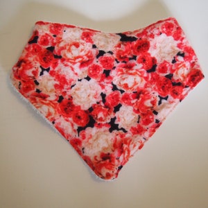 Roses Pink Hues Drool Bib Baby Bib Triangle Bib