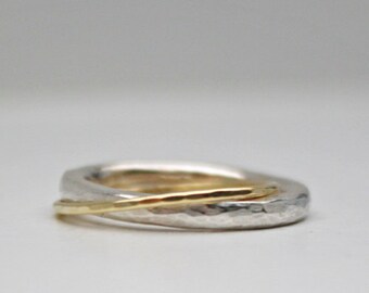 Ring aus 750er Gold & FEINsilber