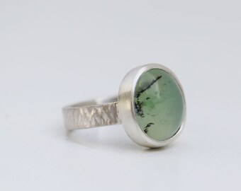 Chrysopras.RING en argent