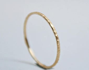 Verlobungsring, GOLD.Ring f.e.i.n & geschmiedet 1 mm