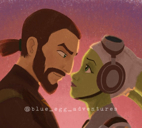 Kanan Jarrus Ezra Bridger Star Wars Art Print Star Wars 