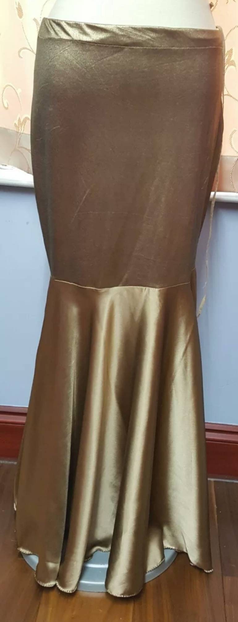 Designer Saree Petticoat SILHOUETTE Spandex Lycra Fitted Underskirt/ petticoat Nude/ Beige/ Gold Bridal Wedding Sari 