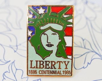 slogan a Taste of Freedom by Peter american badge United States metal funky rock /& roll Vintage statue of liberty pin badge pin