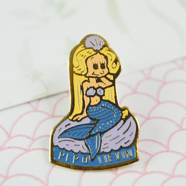 Pins Vintage sirene blonde "pipo lievin" Pin-up Dessin rigolo Femme sexy, dessin de femme, Pin's vintage années 80/90