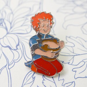 Pin's Cartoon Karakter Wortel haar, muzikant, leuk en schattig karakter, jeugd, herinneringen, vintage dennen 80s/90s