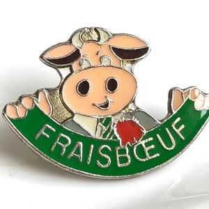 Fun pin's beef / Cow "fraisboeuf" pins food Franse charcuterie sign pin animatiefilm comics pins jaren 80/90