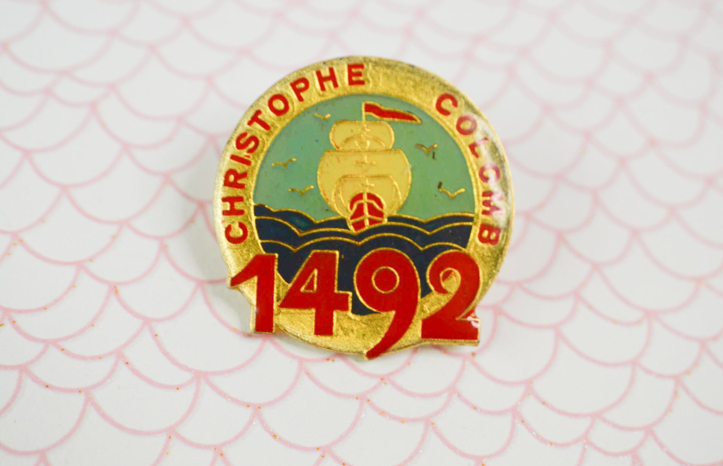 Vintage pins Christopher Columbus 1492 celebration discovery Etsy