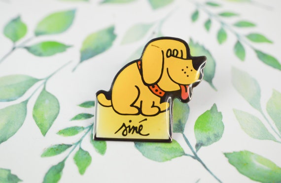 Comic book player dog pins, dog, puppy, Siné Desi… - image 2