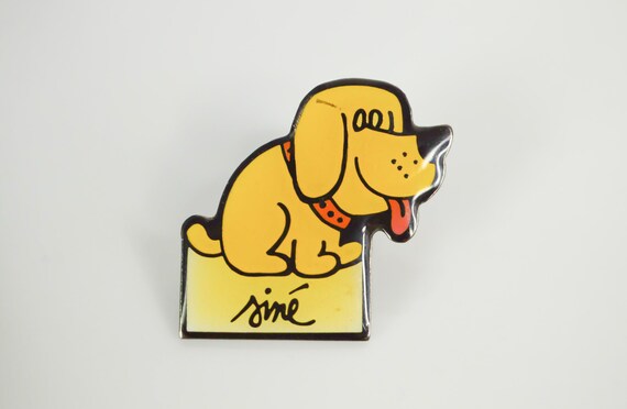 Comic book player dog pins, dog, puppy, Siné Desi… - image 6