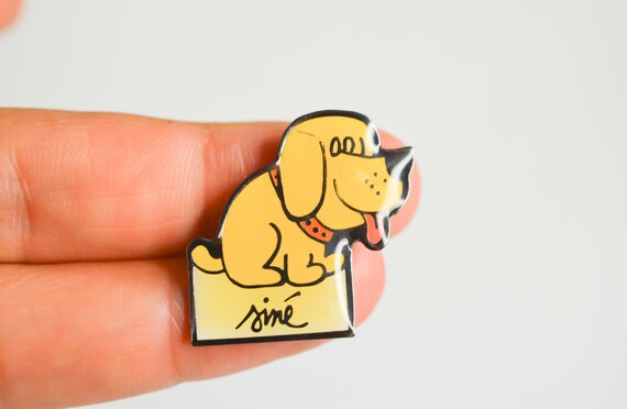 Comic book player dog pins, dog, puppy, Siné Desi… - image 3