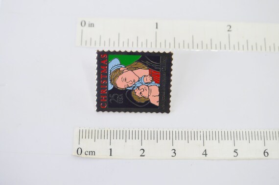 Vintage Botticelli "Christmas" stamp pin's Madonn… - image 6