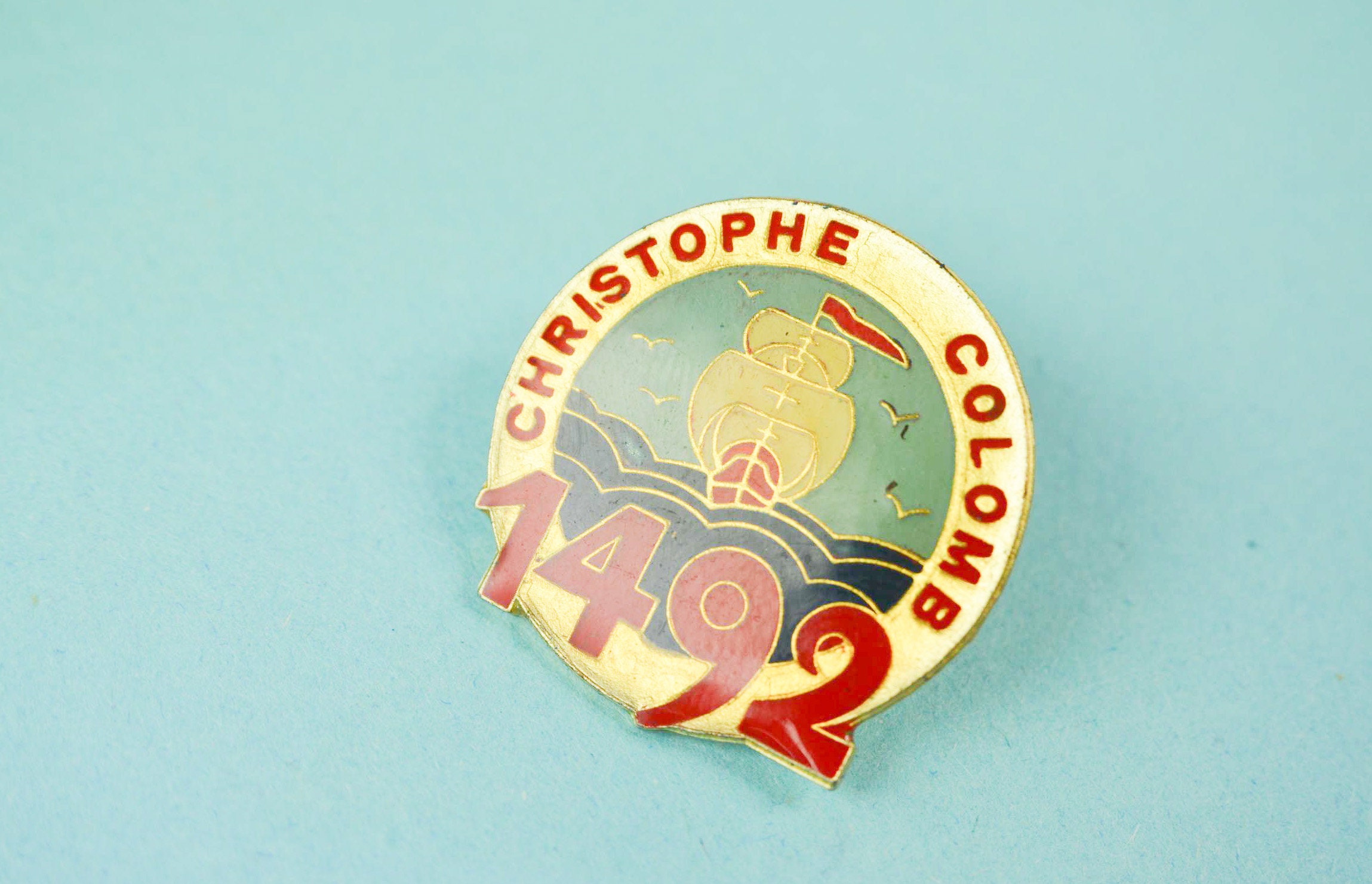 Vintage pins Christopher Columbus 1492 celebration discovery Etsy
