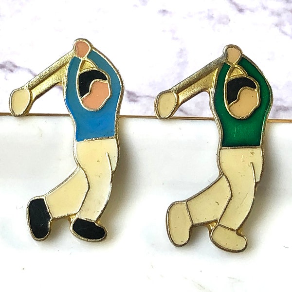 Pins Joueur de golf, pins bijou vintage, pins sport de pleine air, sport tactique, Pins vintage années 80 - broche de col, Broche métal