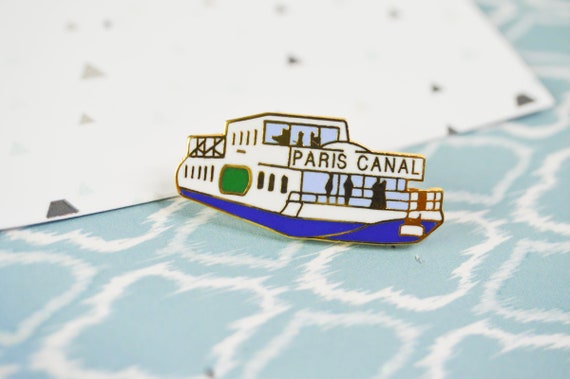 Vintage Bateau Mouche Paris pins, Canals of Paris,