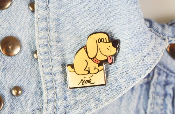 Comic book player dog pins, dog, puppy, Siné Desi… - image 4