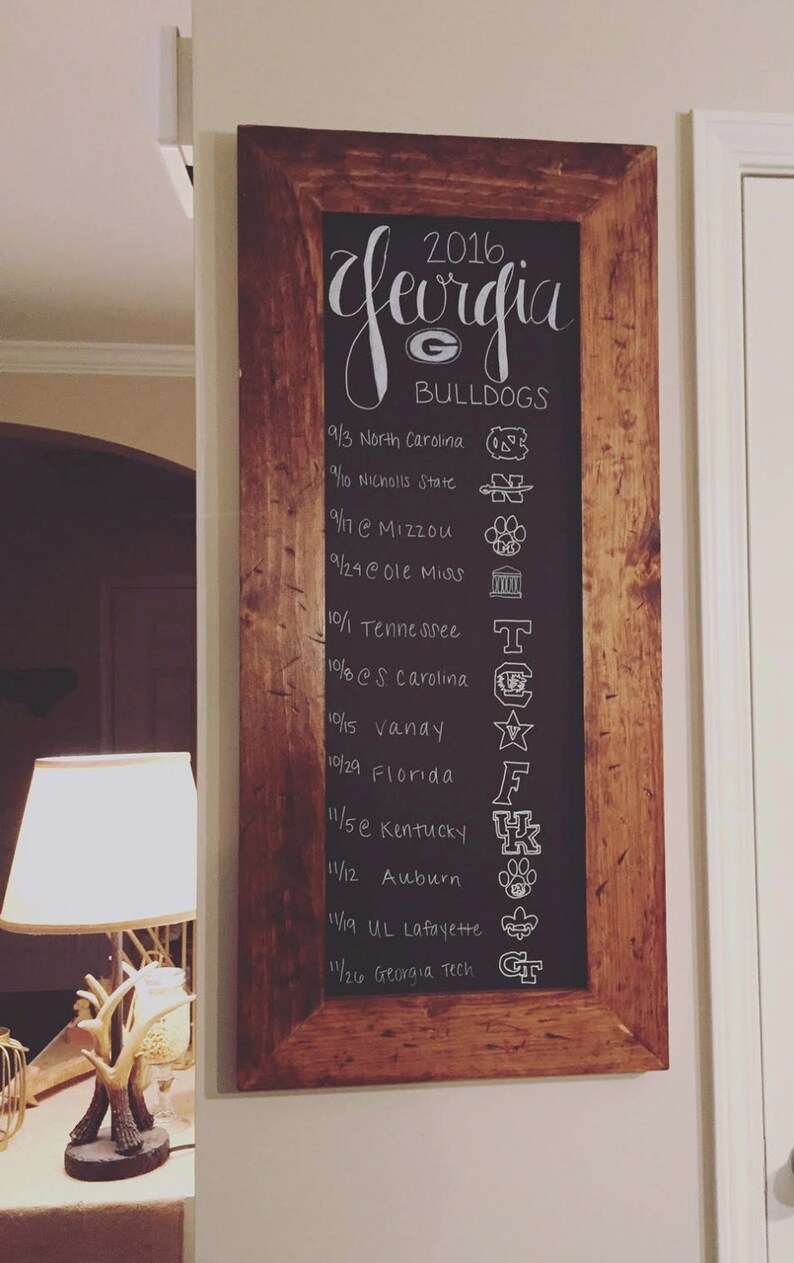 College Football Schedule Chalkboard | Etsy