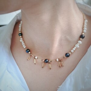 Fresh Water Pearl beaded necklace, Pearl beaded necklace, Tiny choker, Choker Necklace,colorful Bead jewelry, Beaded necklace ,dainty choker