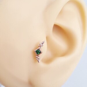 Tiny dainty earring,Tiny gold studs,Dainty silver studs, Stud cz earring,Tragus earrings-Cartilage cz studs - Minimalist earring,Single stud