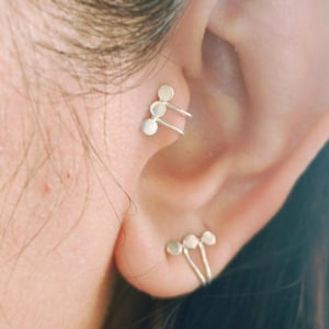 Minimalny kolczyk Tragus, biżuteria chrząstki, nauszniki bez przekłuwania, pojedynczy kolczyk, sztuczne nauszniki, srebrny nausznik, srebrny płatek ucha, klips