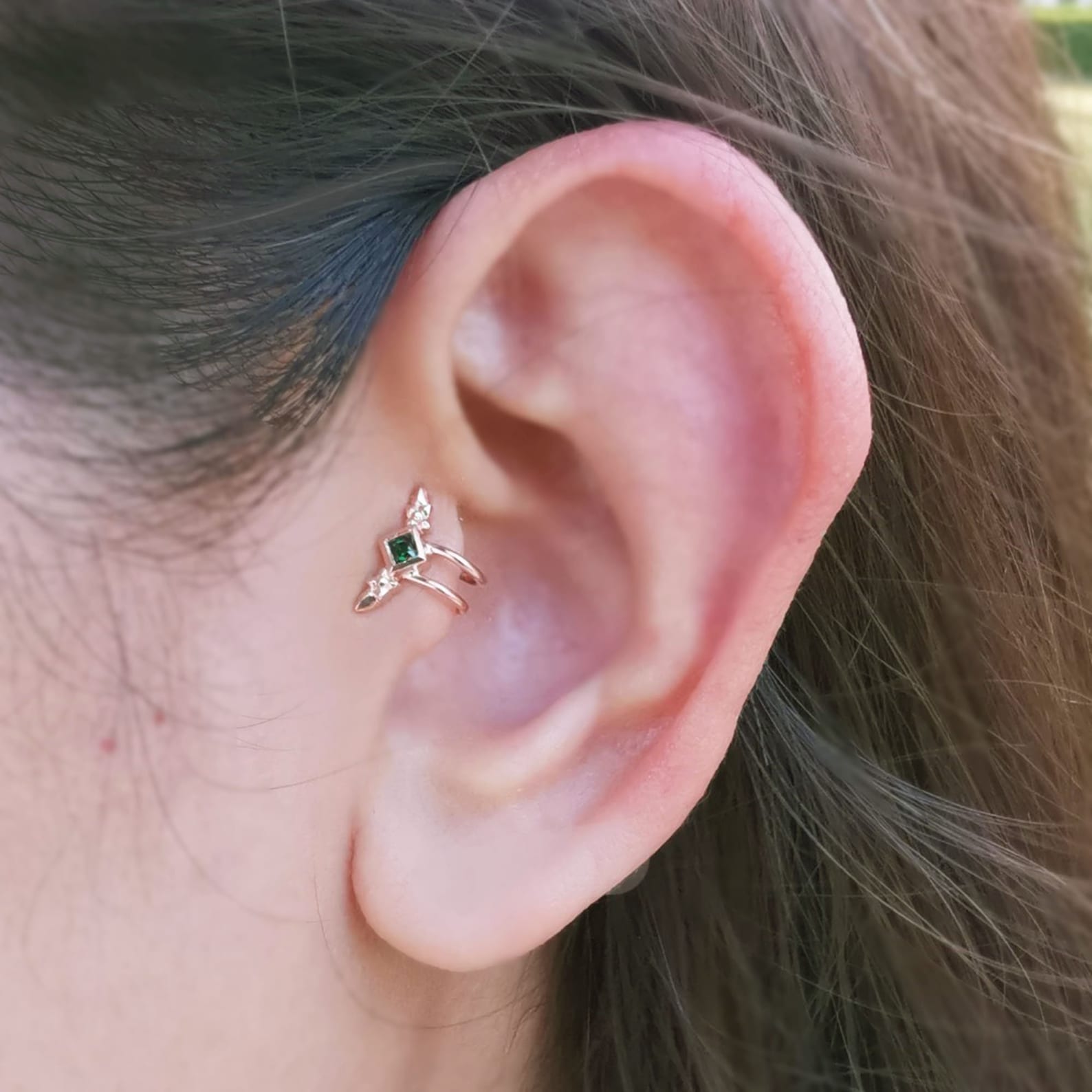 Tragus Earringwing Stud Earring Tiny Stud Earringcubic Etsy